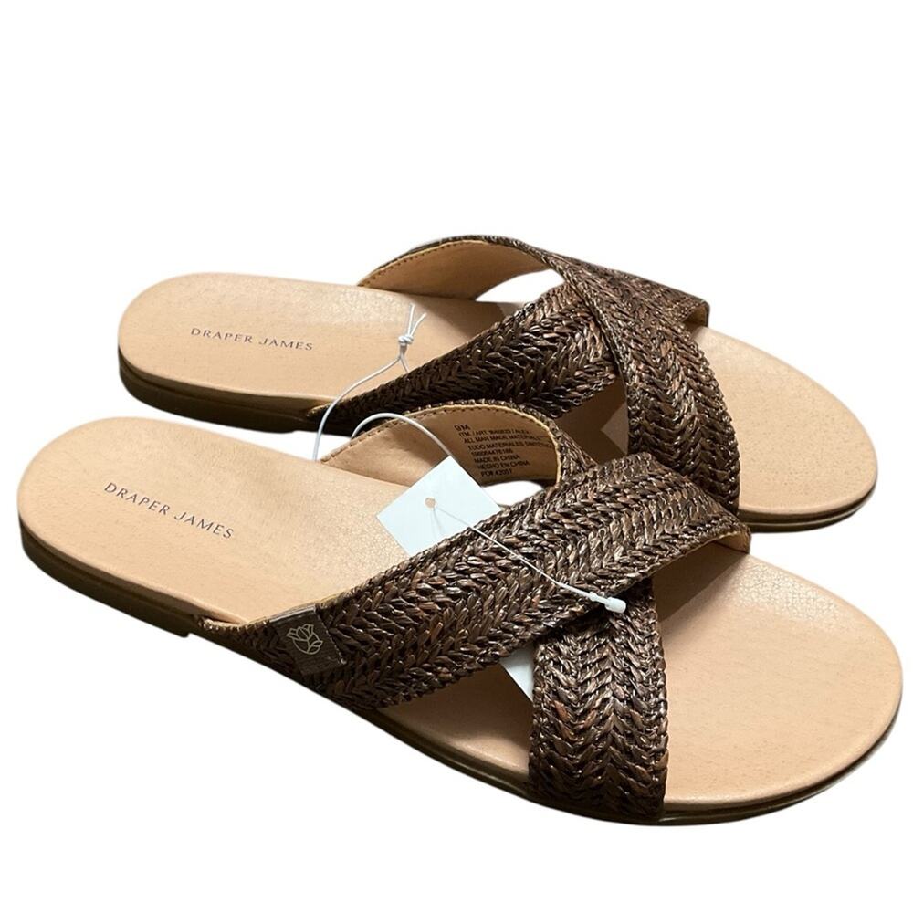 Draper James Women’s Brown Woven Sandals Size 9 NIB NEW
